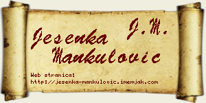 Jesenka Mankulović vizit kartica